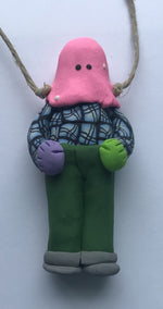 Load image into Gallery viewer, Hanging Polymer Clay Mummer
