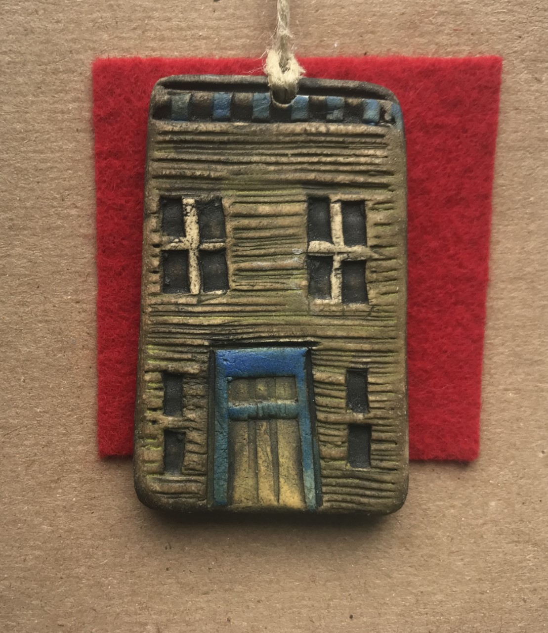 Pottery Row House Ornament