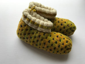 Thrummed Slippers Hand Dyed Yarn Ladies: 9-11.5