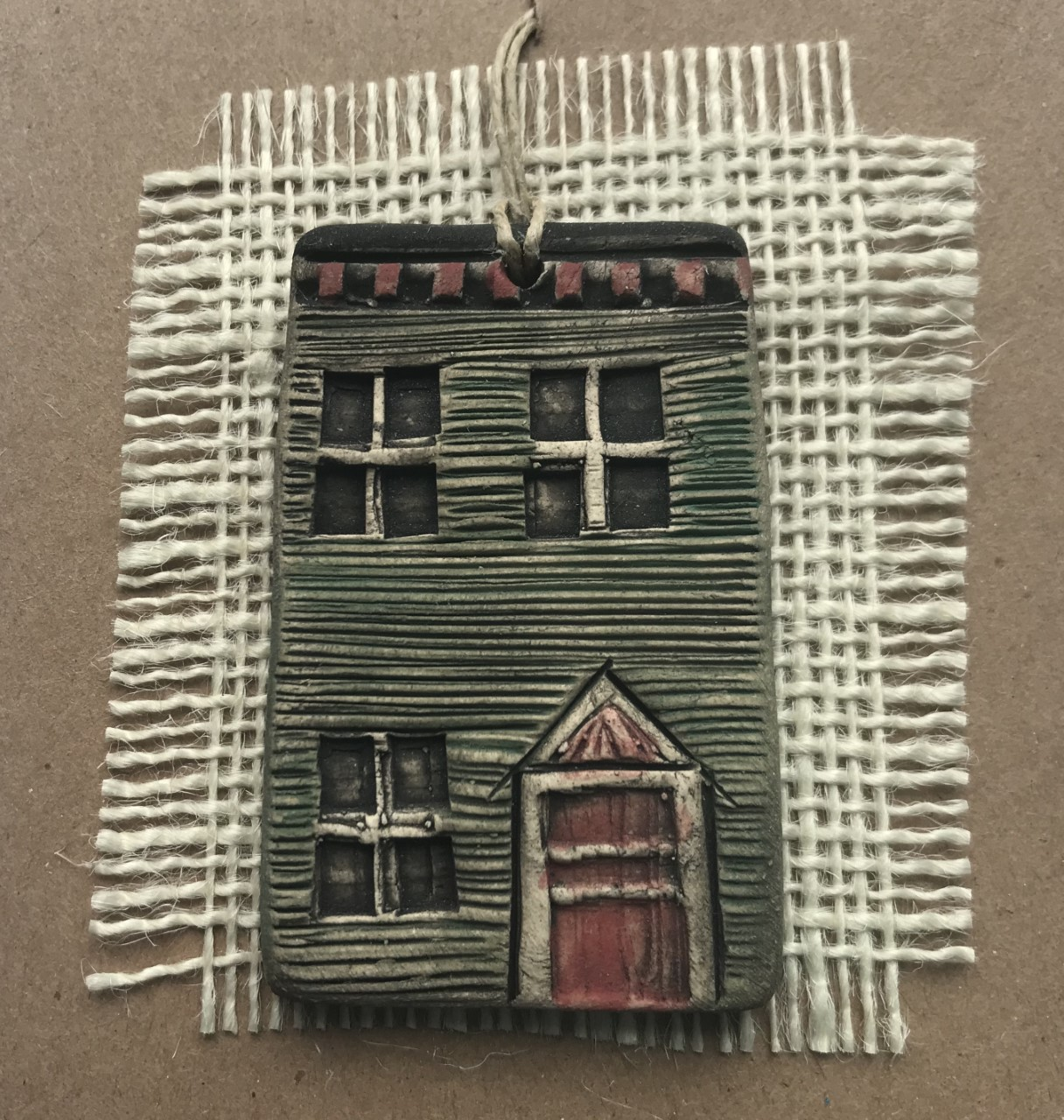 Pottery Row House Ornament