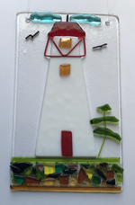 Load image into Gallery viewer, Fused Glass Lighthouse
