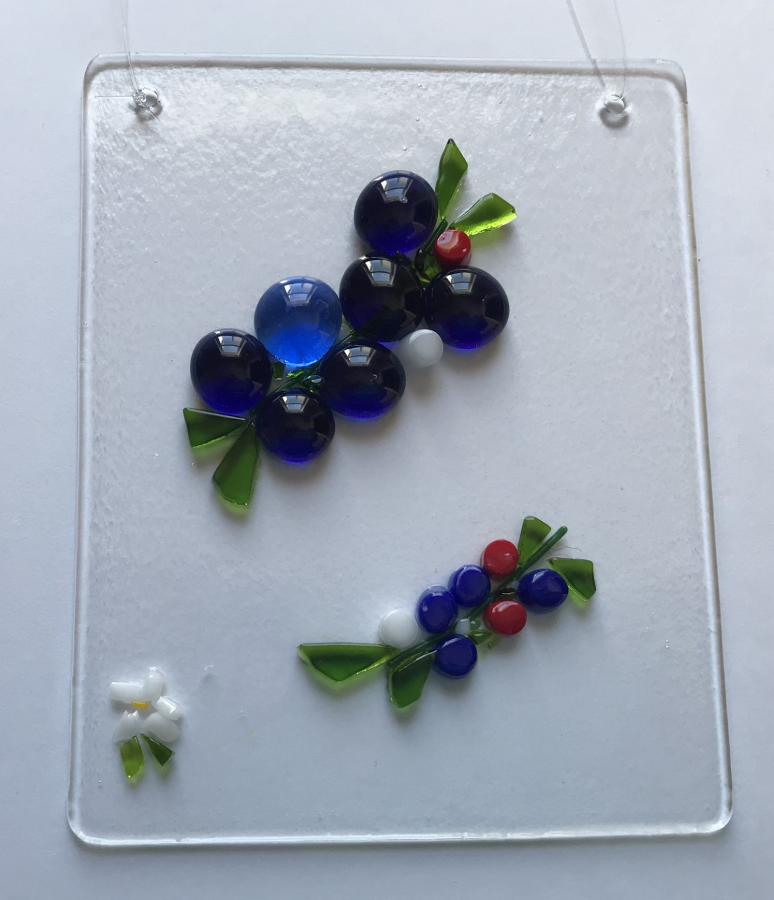 Fused Glass Blueberries