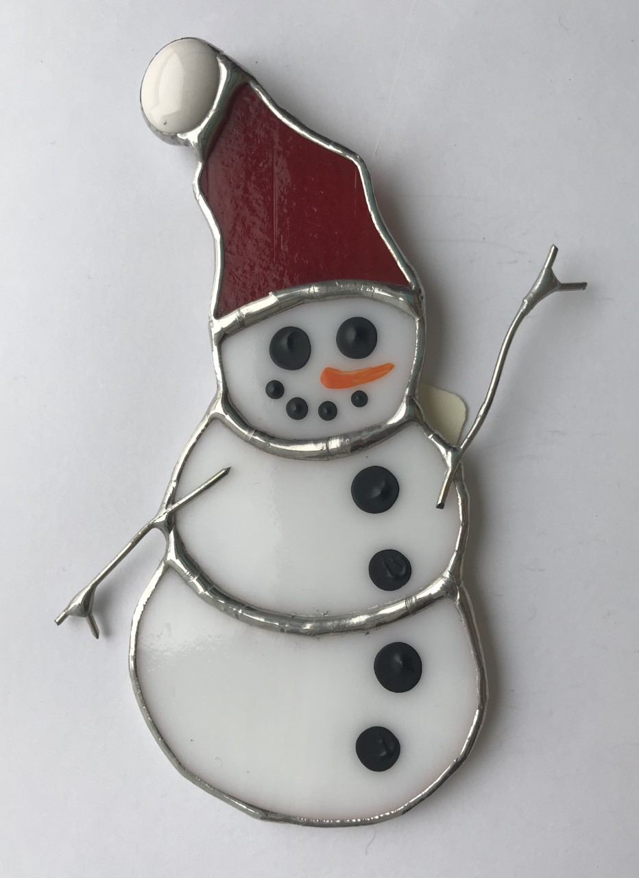 Stained Glass Snowman