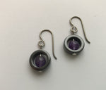 Load image into Gallery viewer, Hematite Drop Circle Earrings
