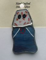 Load image into Gallery viewer, Stained Glass Mummer Brooch
