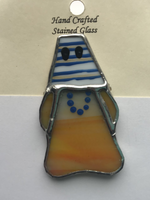 Load image into Gallery viewer, Stained Glass Mummer Brooch

