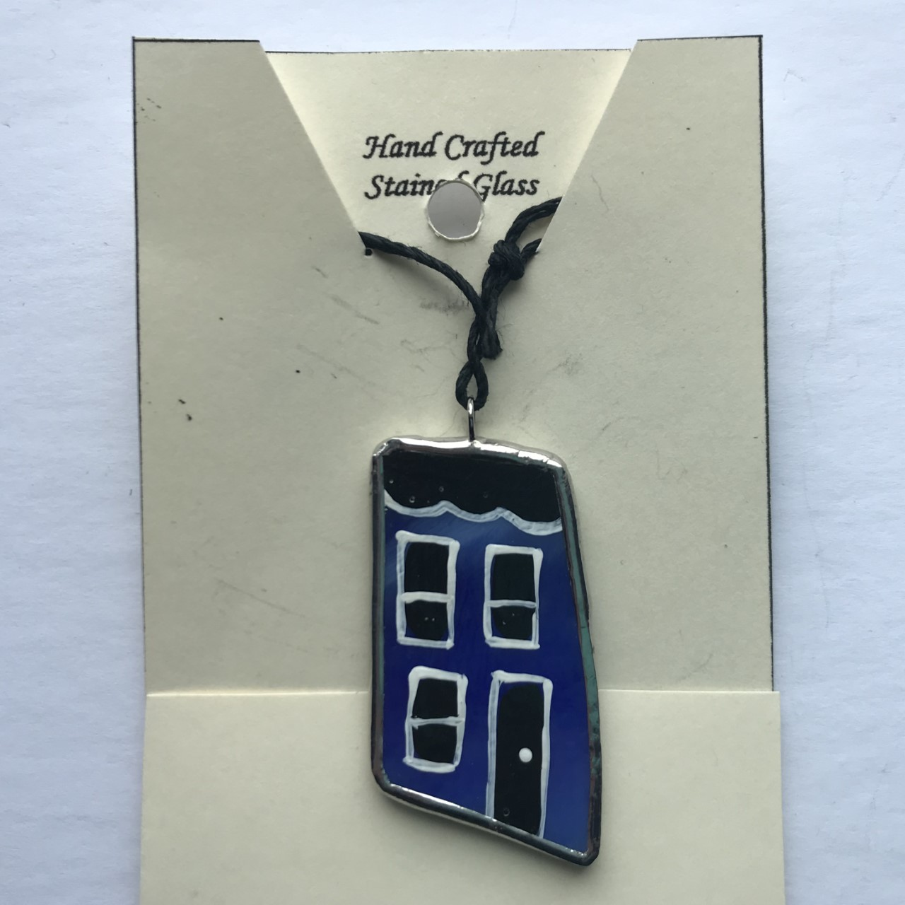 Stained Glass Row House Pendant