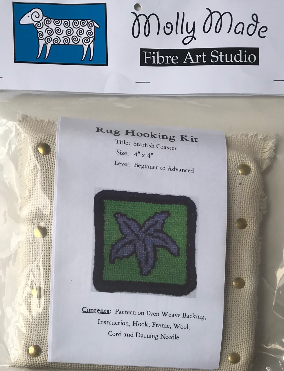 Rug Hooking Kits 4" x 4"
