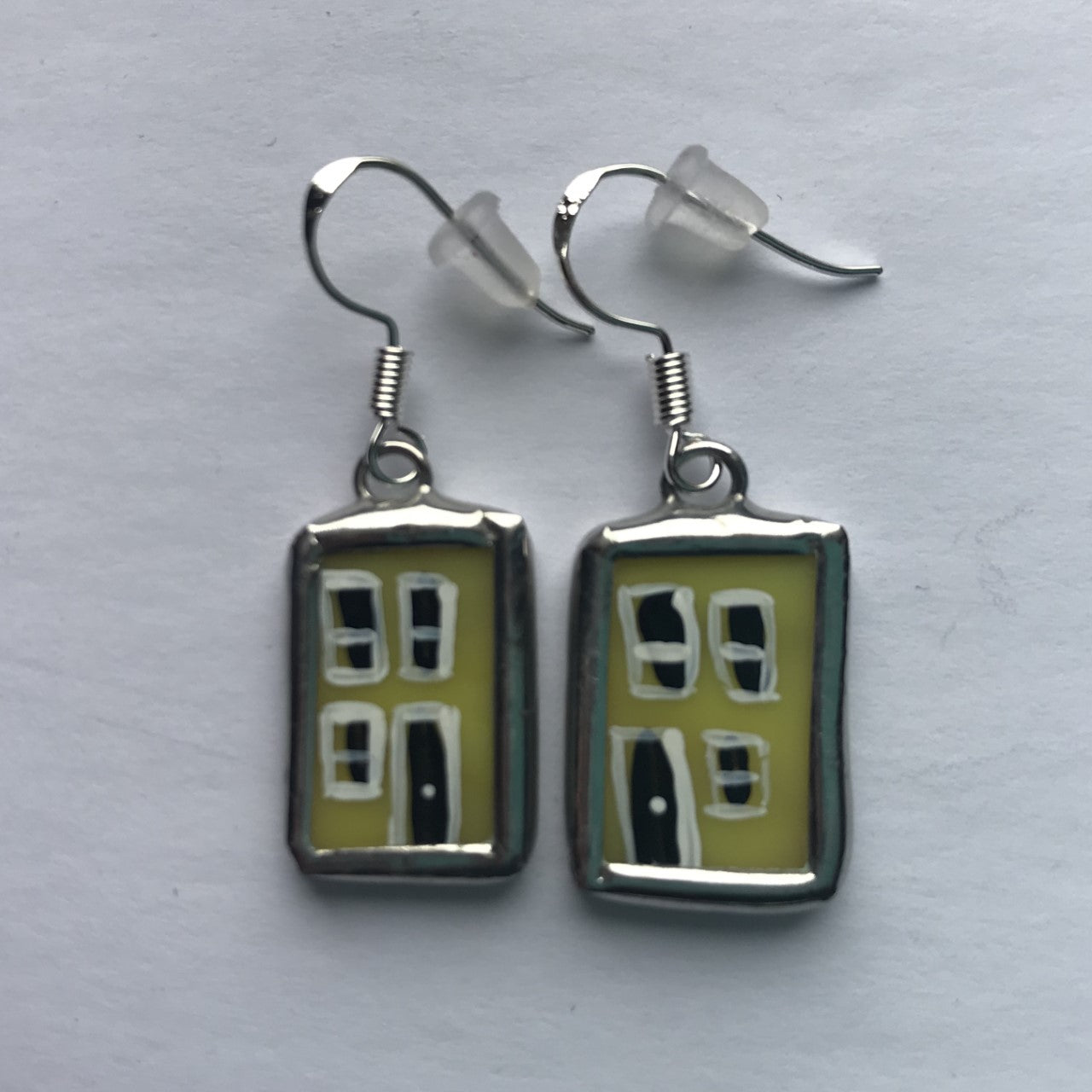 Stained Glass Row House Earrings
